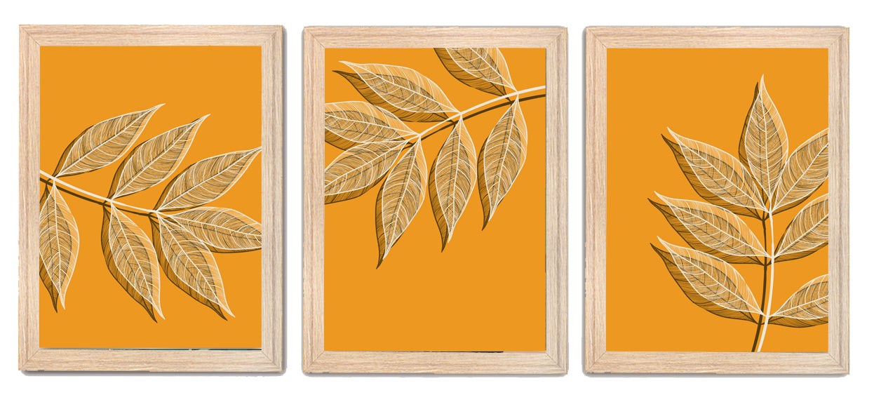 Autumn Leaves in Abstract Design – Framed & Wall Art