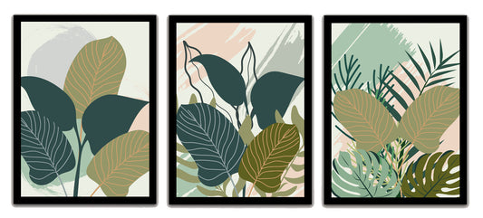 Evergreen Tropical Leaves Elegance – Framed Wall Art & Décor