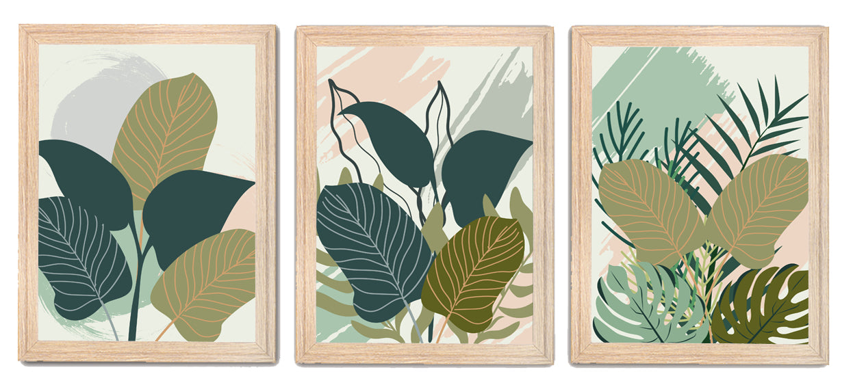 Evergreen Tropical Leaves Elegance – Framed Wall Art & Décor