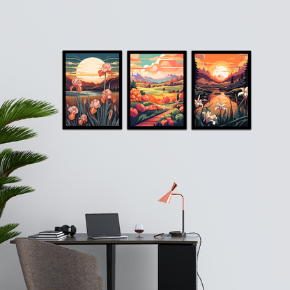 Nature-Inspired Mountain Scene Art Frame & Wall Painting