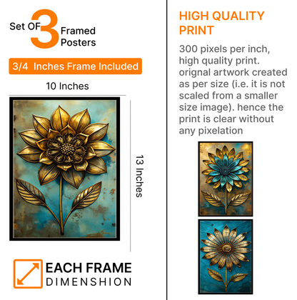 Stunning Abstract Flower Art Frames & Wall Décor