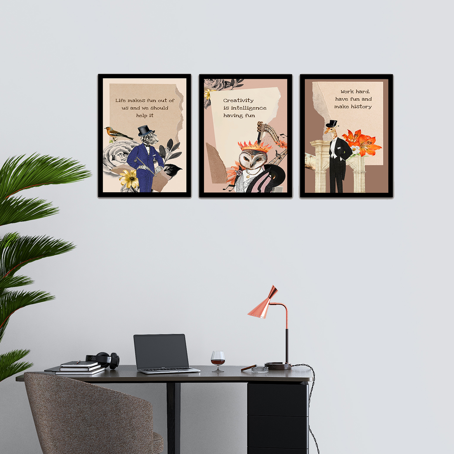 Life, Creativity & Fun – Inspirational Quote Photo Frame & Wall Décor