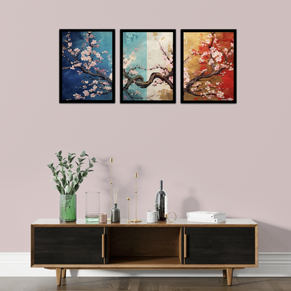 Beautiful Abstract Cherry Blossom Painting Frame & Wall Decor