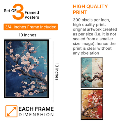 Beautiful Abstract Cherry Blossom Painting Frame & Wall Decor