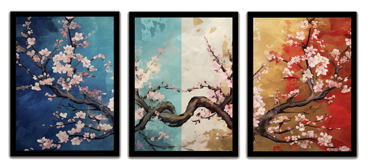 Beautiful Abstract Cherry Blossom Painting Frame & Wall Decor