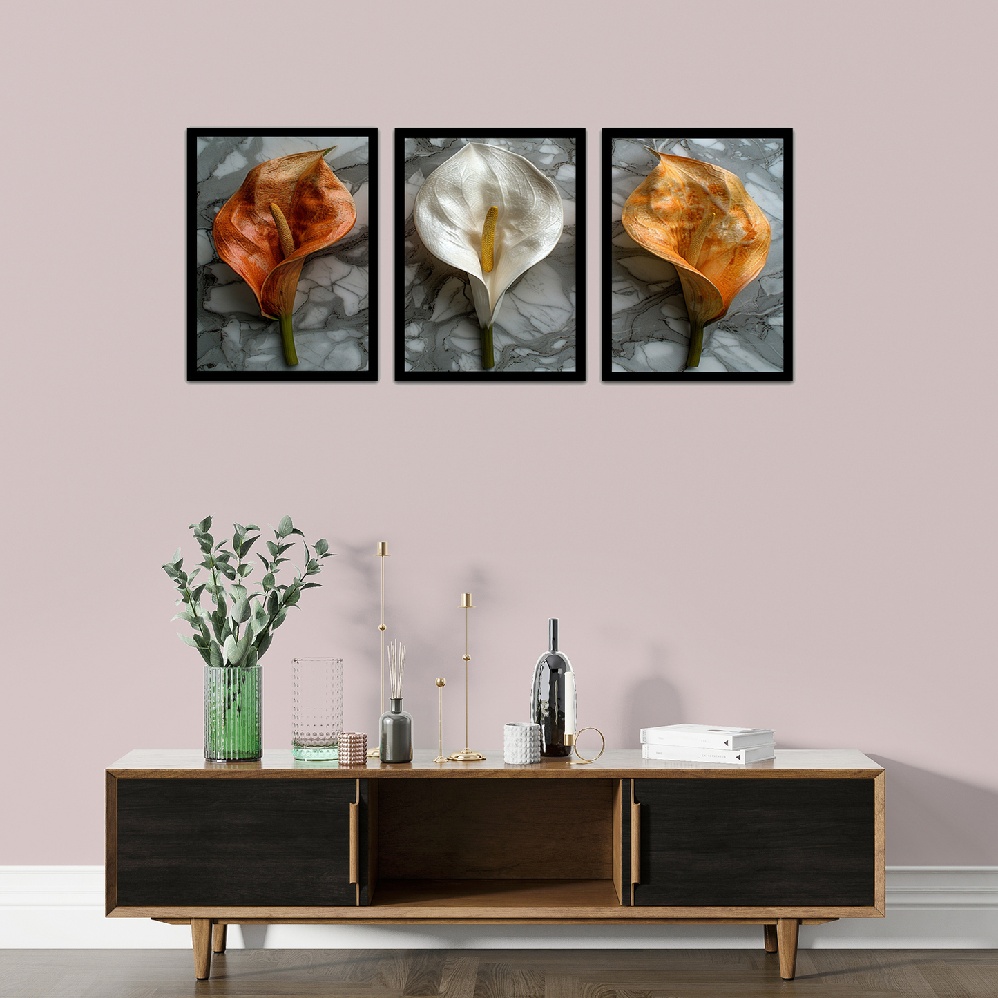 Delicate Lily Floral Painting Frames & Decorative Wall Art