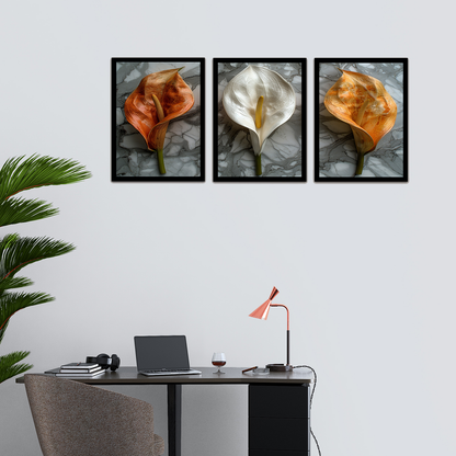 Delicate Lily Floral Painting Frames & Decorative Wall Art
