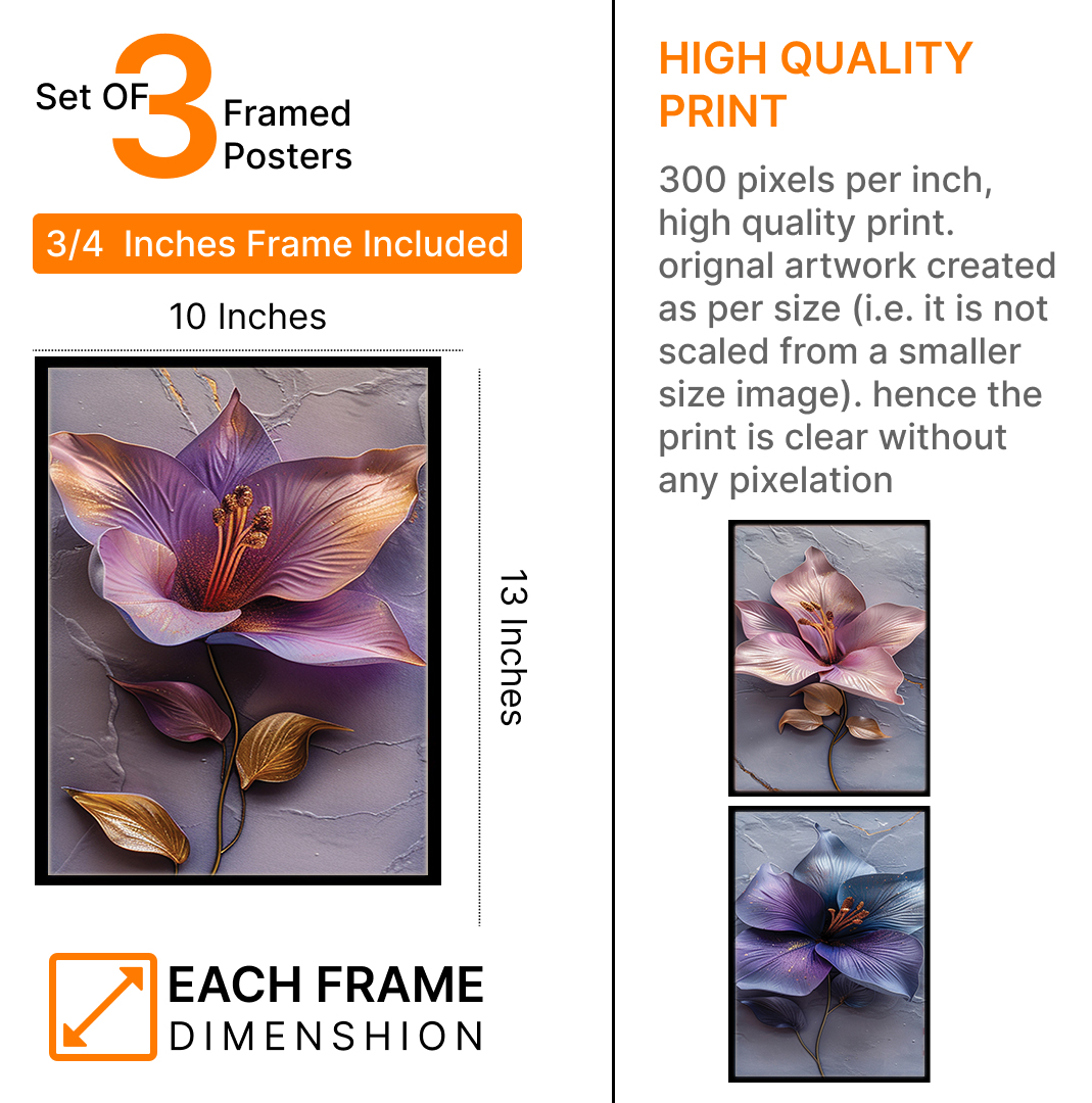 Charming Abstract Flower Painting Frames & Wall Art