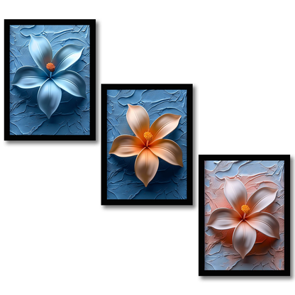 Beautiful Flower Printed Frames & Elegant Wall Decor