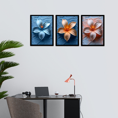 Beautiful Flower Printed Frames & Elegant Wall Decor