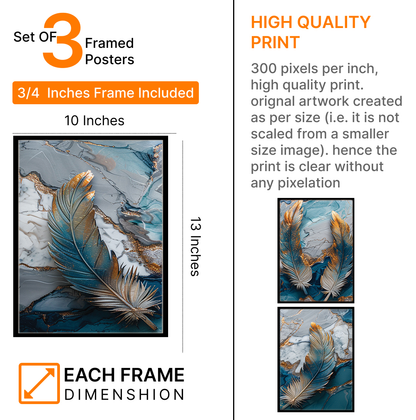 Abstract Serenity Feather Painting Frames & Wall Decor