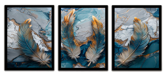 Abstract Serenity Feather Painting Frames & Wall Decor
