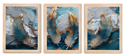 Abstract Serenity Feather Painting Frames & Wall Decor