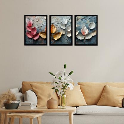 Vibrant Abstract Leaves Painting Frames & Wall Decor