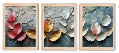 Vibrant Abstract Leaves Painting Frames & Wall Decor