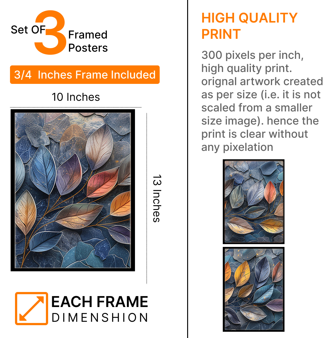 Beautiful Abstract Leaves Frames & Decorative Wall Art