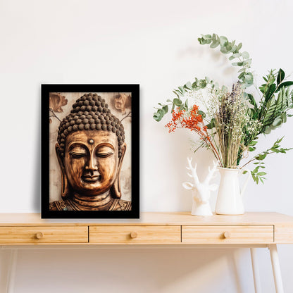 Lord Buddha: Peaceful Face Framed Art