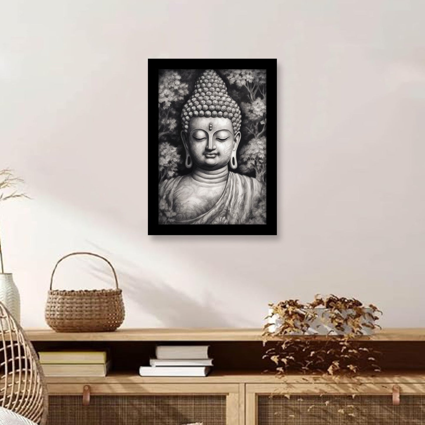 Gautam Buddha: Peaceful Face in Photo Frame