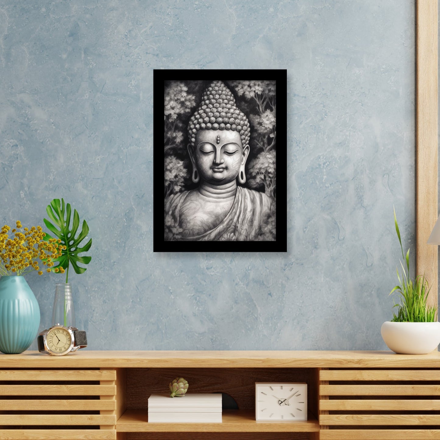 Gautam Buddha: Peaceful Face in Photo Frame