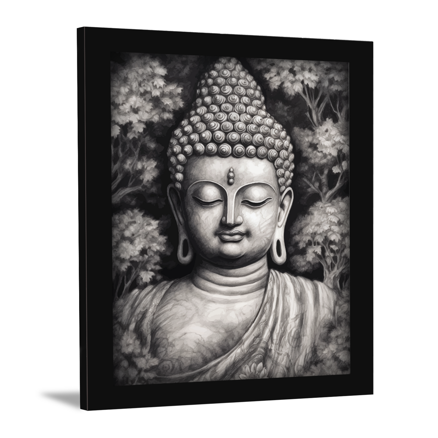 Gautam Buddha: Peaceful Face in Photo Frame