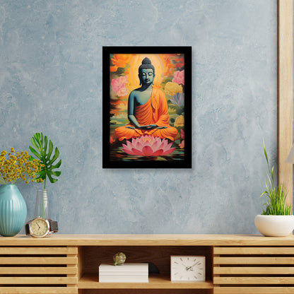 Meditative Buddha Photo Frame & Wall Art