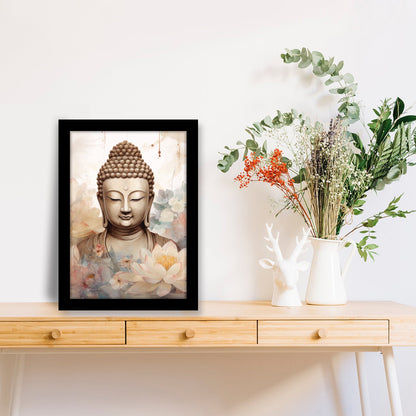 Serenity of Lord Buddha: Face Frame & Wall Art
