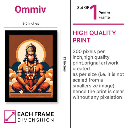 Mahabali Hanuman Photo Frame & Wall Art