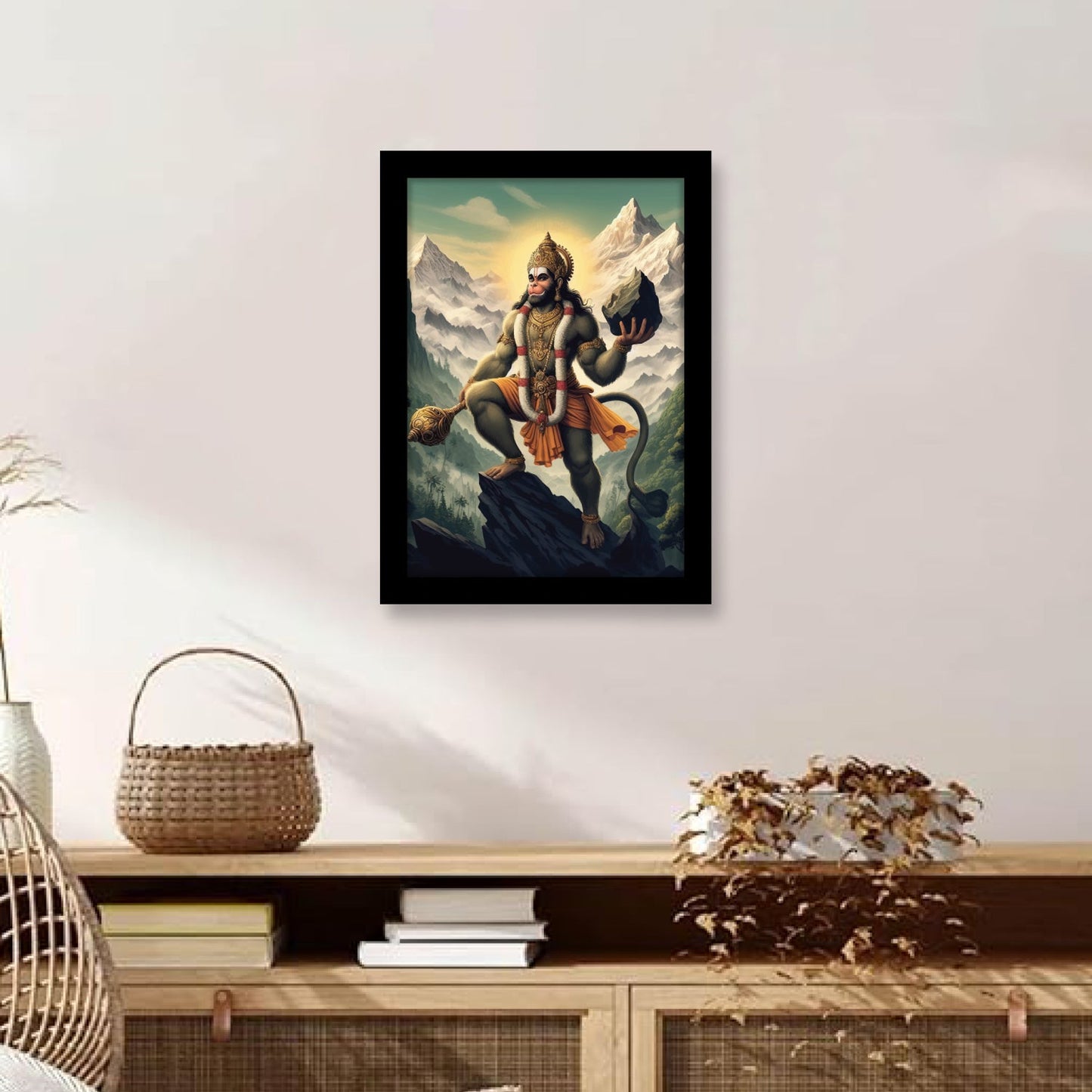 Hanuman Ji with Sanjeevani Hills Photo Frame