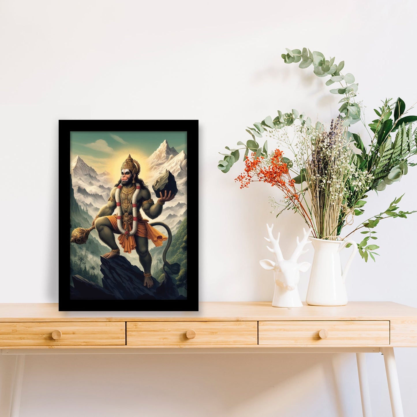 Hanuman Ji with Sanjeevani Hills Photo Frame