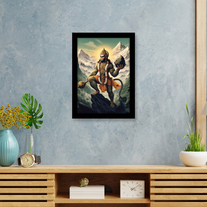 Hanuman Ji with Sanjeevani Hills Photo Frame