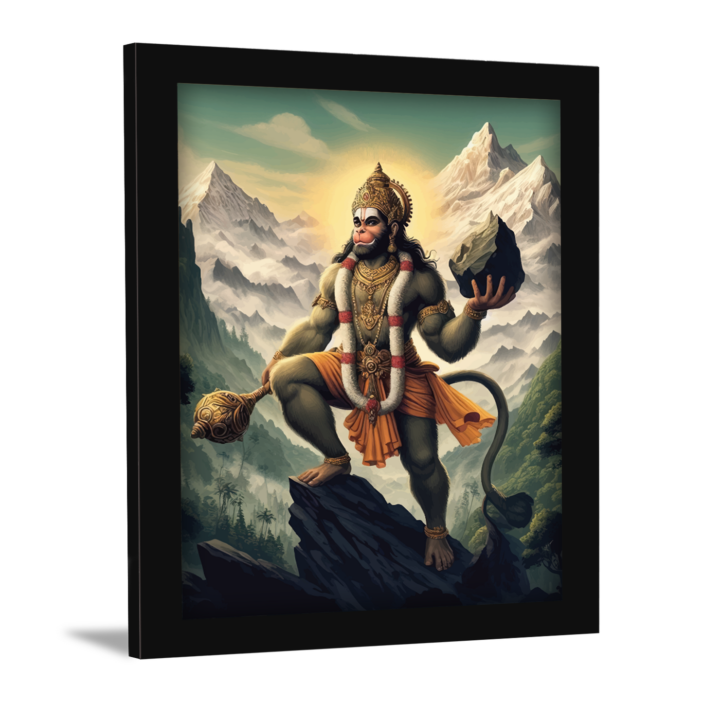 Hanuman Ji with Sanjeevani Hills Photo Frame