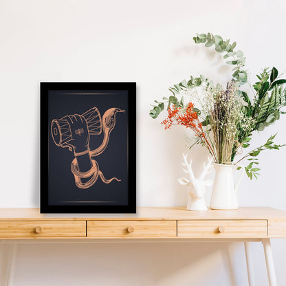 Shiva Holding Damru In Hand Photo Frame & Wall Art