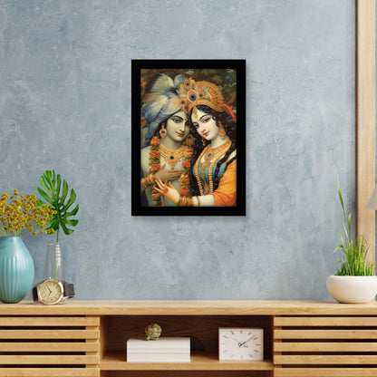 Radha Krishna Divine Love Photo Frame & Wall Decor