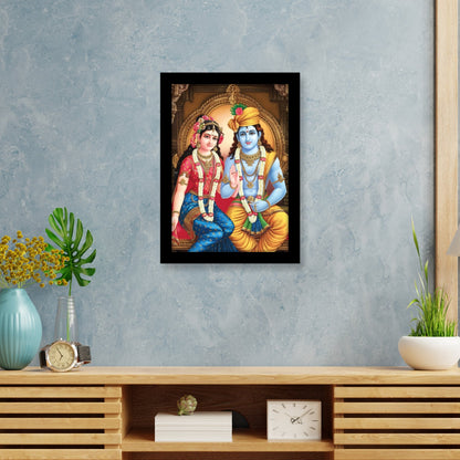Radha Krishna Bond: Spiritual Photo Frame & Wall Art