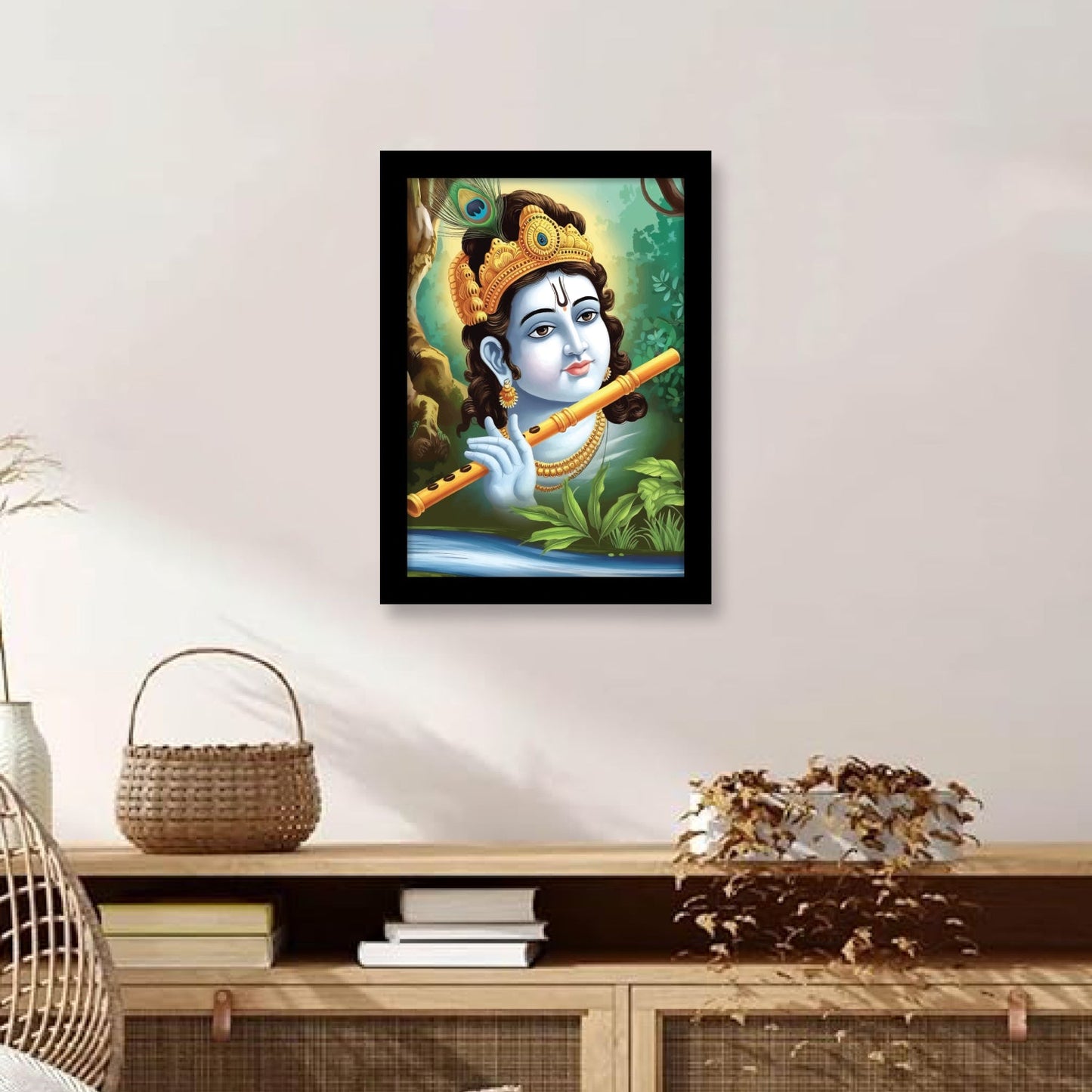 Krishna with Flute Photo Frame & Wall Décor