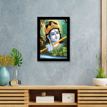 Krishna with Flute Photo Frame & Wall Décor