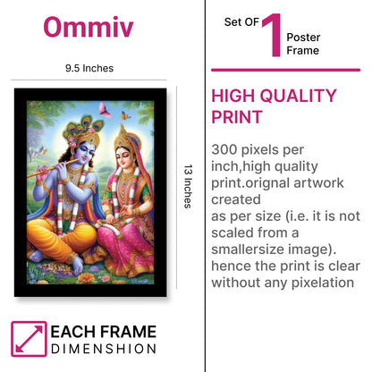 Sacred Love of Radha Krishna Photo Frame & Wall Art