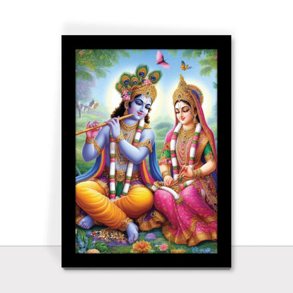 Sacred Love of Radha Krishna Photo Frame & Wall Art