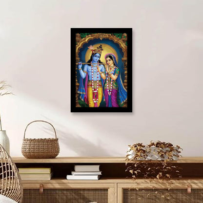 Radha Krishna with Flute Photo Frame & Wall Art