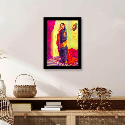 Vasantasena: A Framed Artwork by Raja Ravi Varma