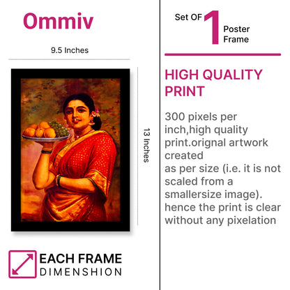 Madri Carrying a Tray of Fruits: A Masterpiece by Raja Ravi Varma