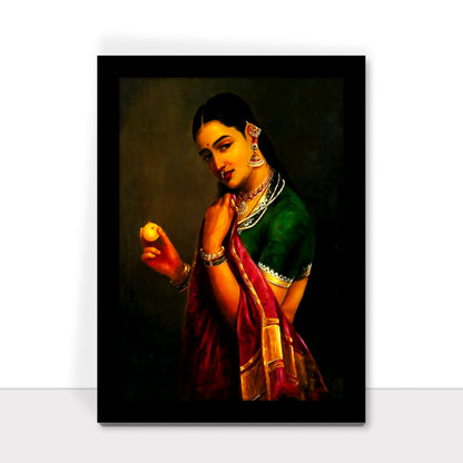 Lady Holding the Fruit: A Classic Art by Raja Ravi Varma