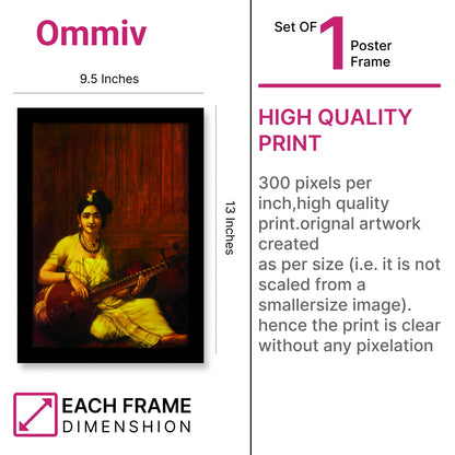 Malabar Lady Holding The Veena: A Masterpiece by Raja Ravi Varma