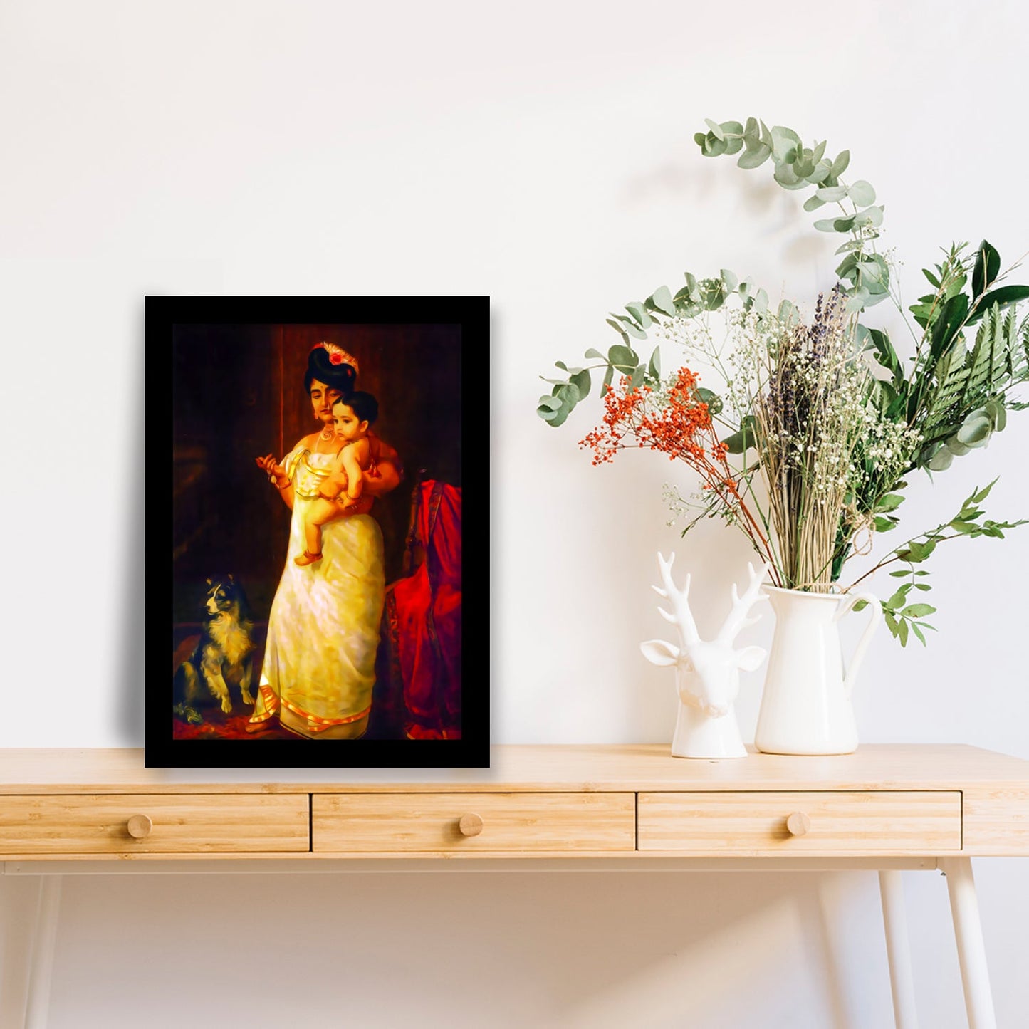 There Comes Papa: A Family Moment Captured by Raja Ravi Varma