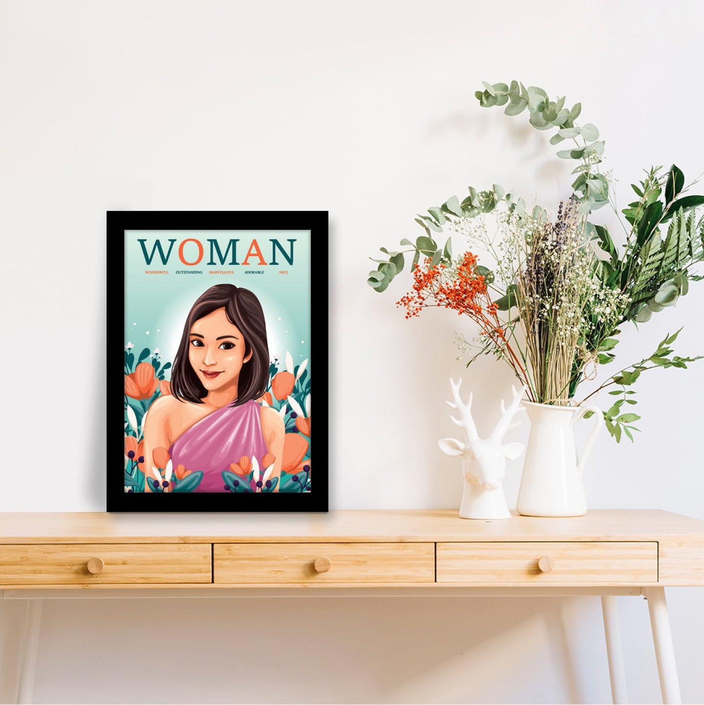 WOMAN: A Powerful Tribute to Every Woman – Women’s Day Photo Frame