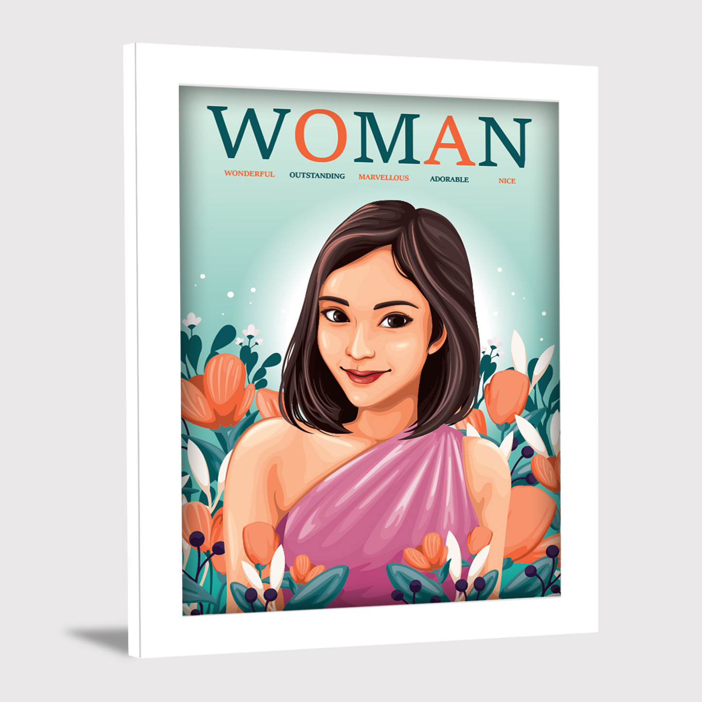 WOMAN: A Powerful Tribute to Every Woman – Women’s Day Photo Frame
