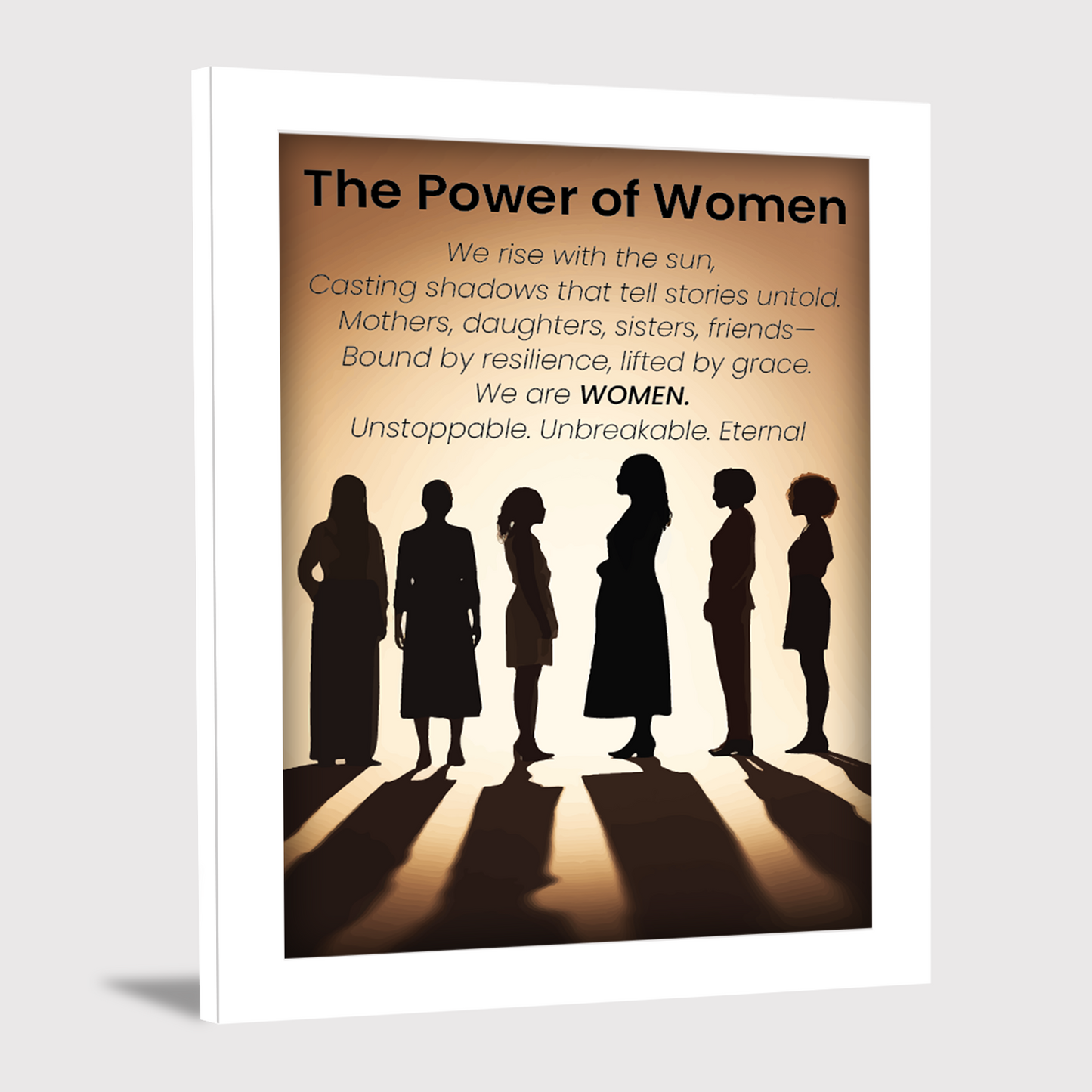 The Power of Woman – Celebrate Strength & Grace with Women’s Day Photo Frame & Wall Art