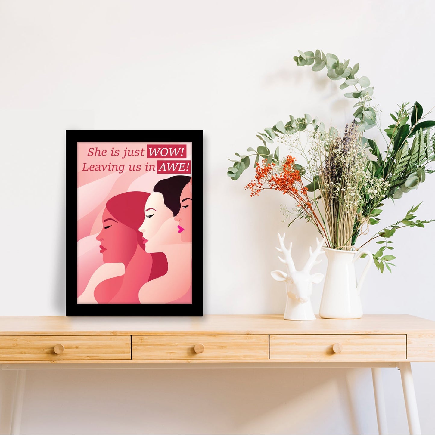 She is Just Wow, Leaving Us in Awe – Women’s Day Photo Frame