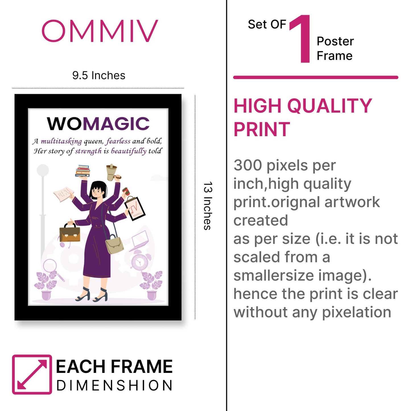 Empowered Women Wall Art & Photo Frame for Women’s Day