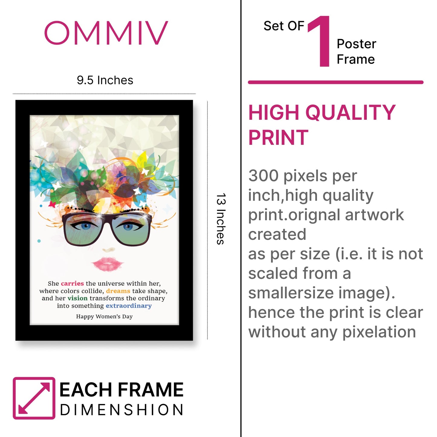 The Visionary Queen: Women’s Day Inspirational Frame & Wall Art